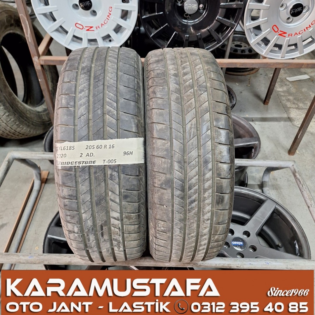 205 60 R 16 BRIDGESTONE T005 96H * 2020 * 2 ADET * CYL6185