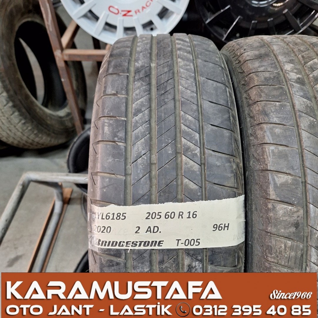 205 60 R 16 BRIDGESTONE T005 96H * 2020 * 2 ADET * CYL6185