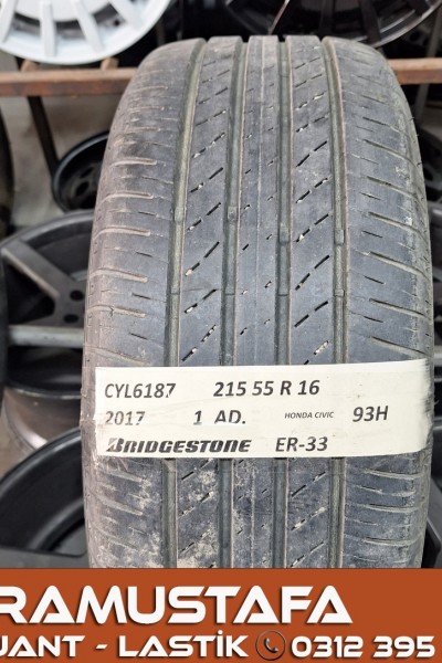 215 55 R 16 BRIDGESTONE ER33 93H * 2017 * 1 ADET * CYL6187