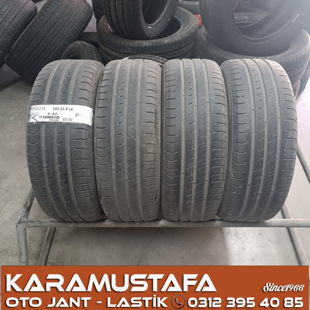 195 55 R 16 KUMHO ES01 87H * 2019 * 4 ADET * CYL6213 **