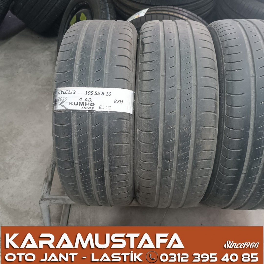 195 55 R 16 KUMHO ES01 87H * 2019 * 4 ADET * CYL6213 **