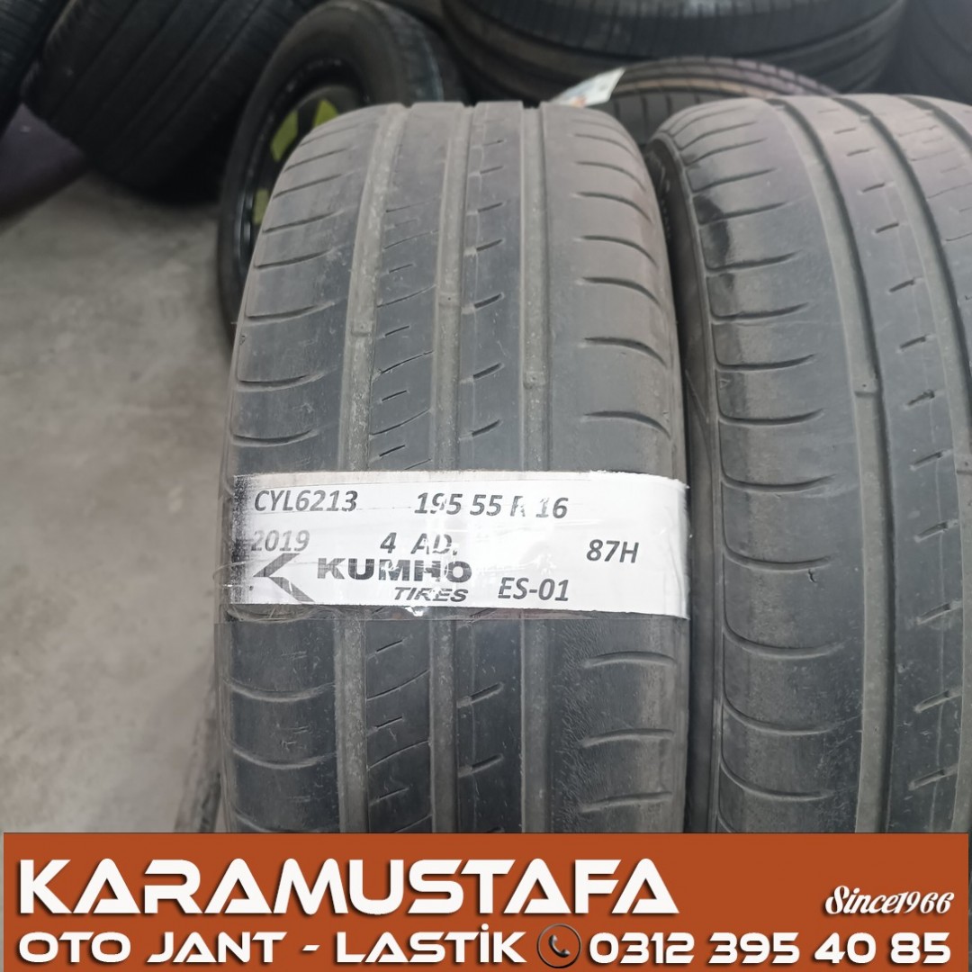 195 55 R 16 KUMHO ES01 87H * 2019 * 4 ADET * CYL6213 **