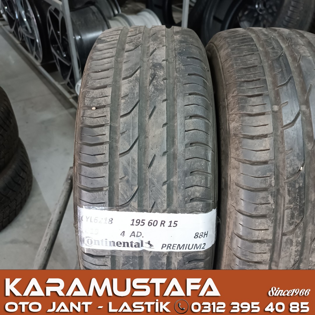 195 60 R 15 CONTINENTAL CPC2 88H * 2019 * 4 ADET * CYL6218 **