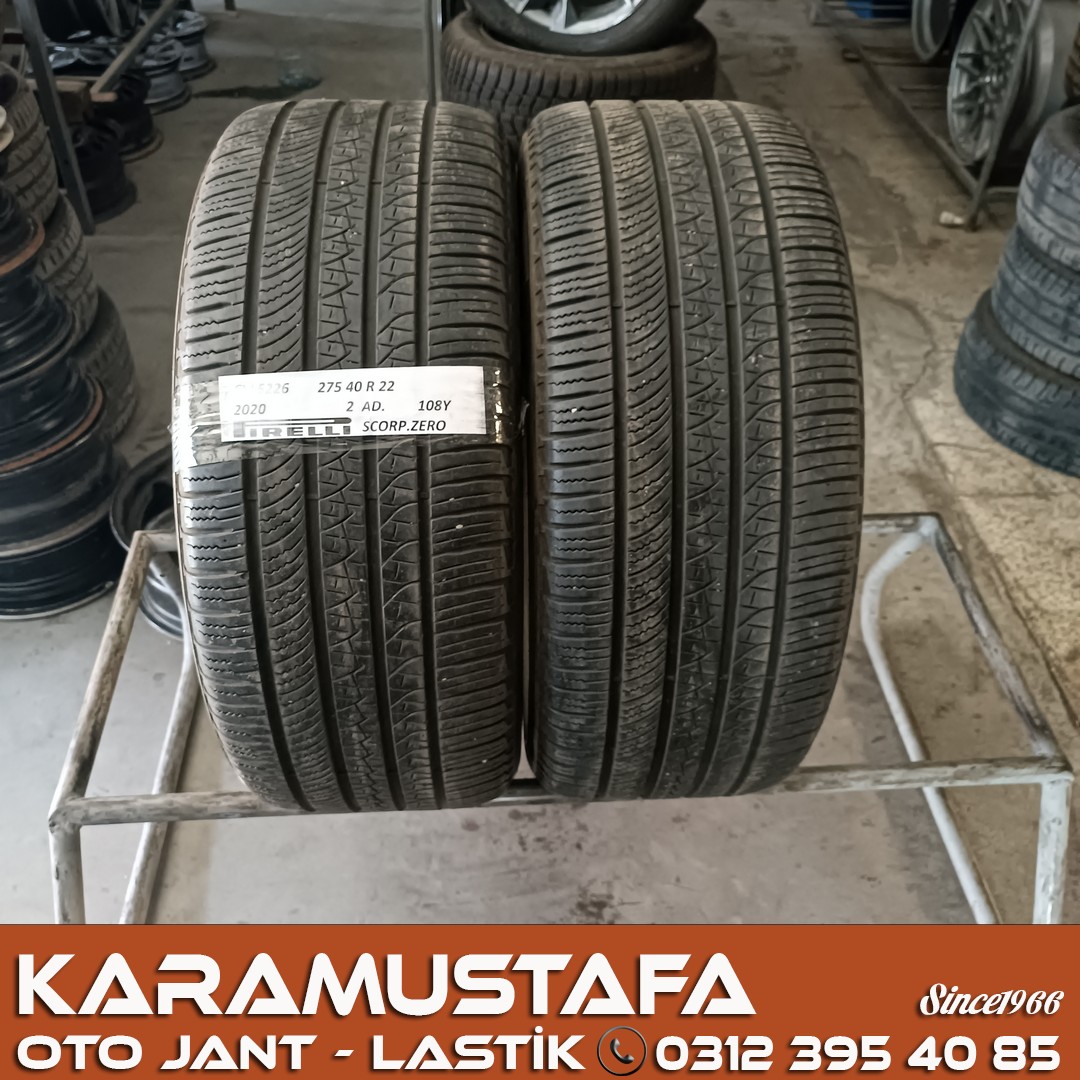 275 40 R 22 PIRELLI SCORPION ZERO 108Y * 2020 * 2 ADET * CYL6226 **