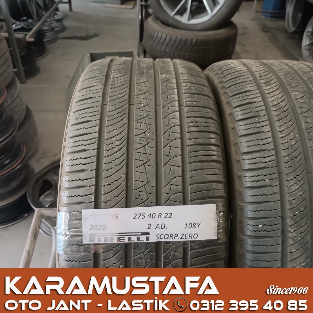 275 40 R 22 PIRELLI SCORPION ZERO 108Y * 2020 * 2 ADET * CYL6226 **