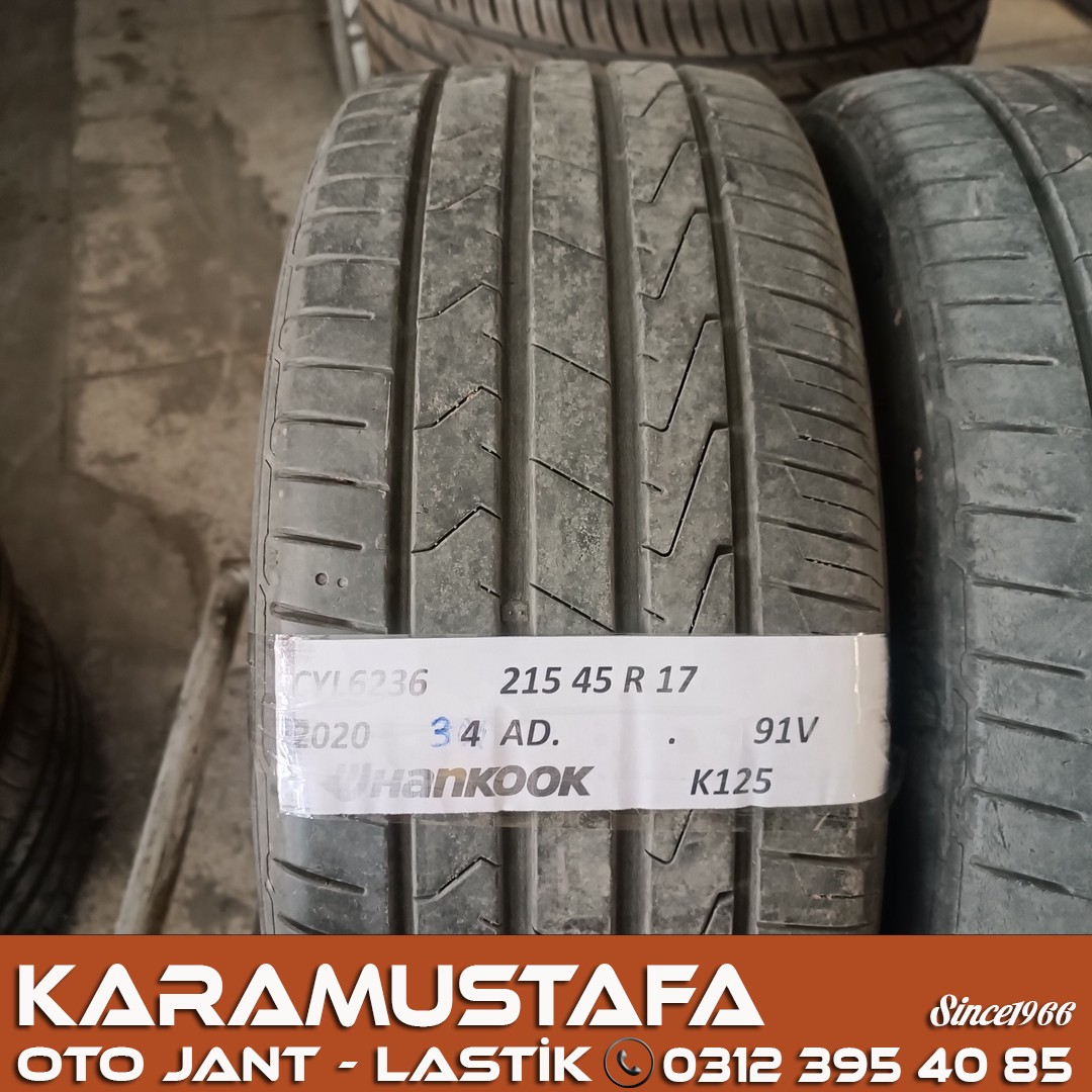 215 45 R 17 HANKOOK K125 91V * 2020 * 1 ADET * CYL6236 **