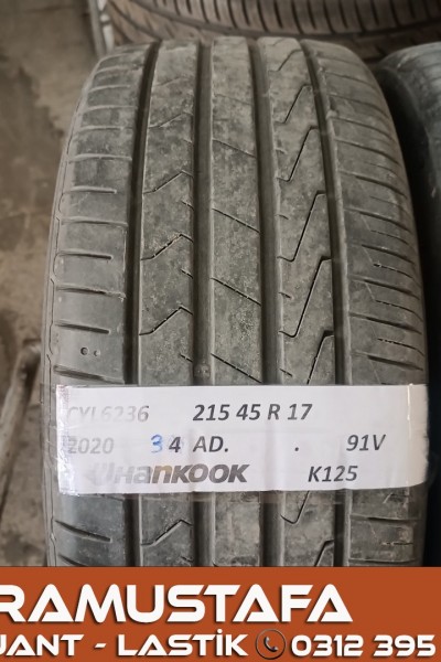 215 45 R 17 HANKOOK K125 91V * 2020 * 1 ADET * CYL6236 **