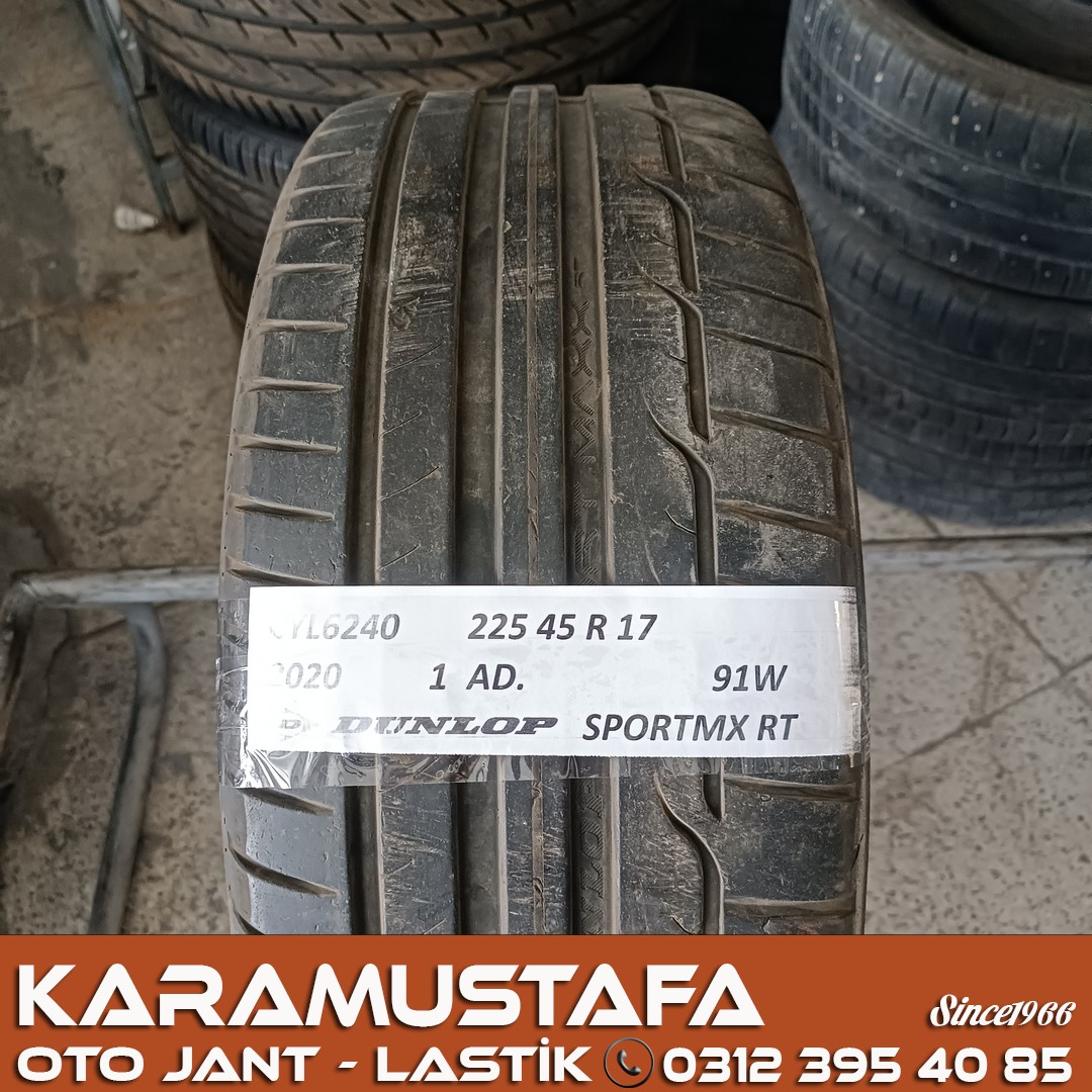 225 45 R 17 DUNLOP SPORTMAX RT 91W * 2020 * 1 ADET * CYL6240 **
