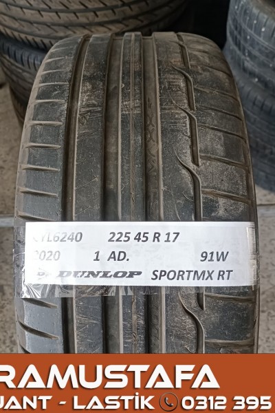 225 45 R 17 DUNLOP SPORTMAX RT 91W * 2020 * 1 ADET * CYL6240 **