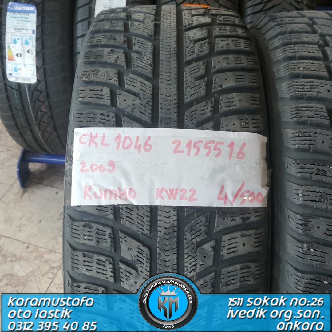215 55 R 16 KUMHO KW22 97T XL * 2009 * 4 ADET * CKL1046