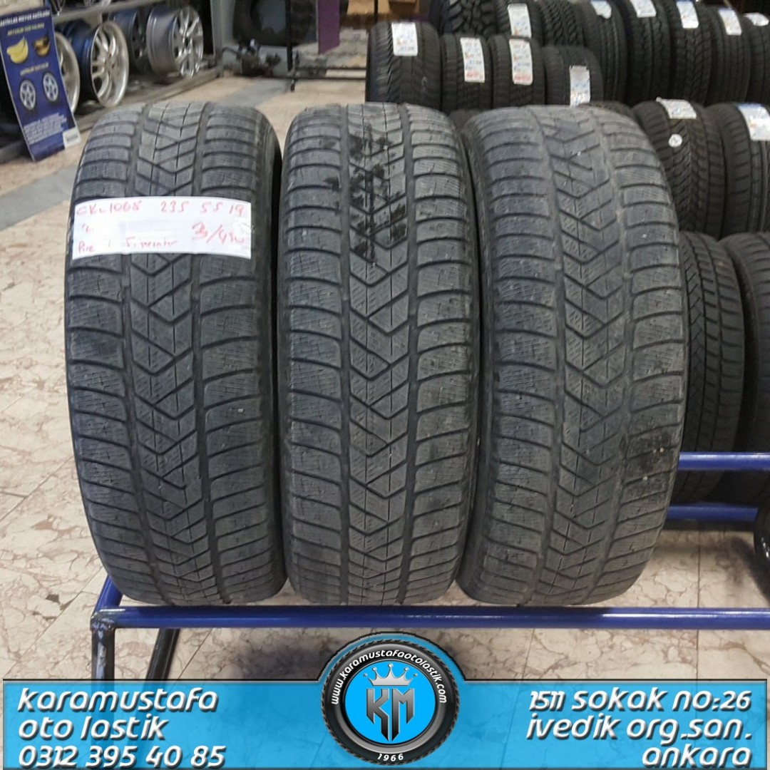 235 55 R 19 PIRELLI SCORPION WINTER 105H * 2012 * 3 ADET * CKL1068