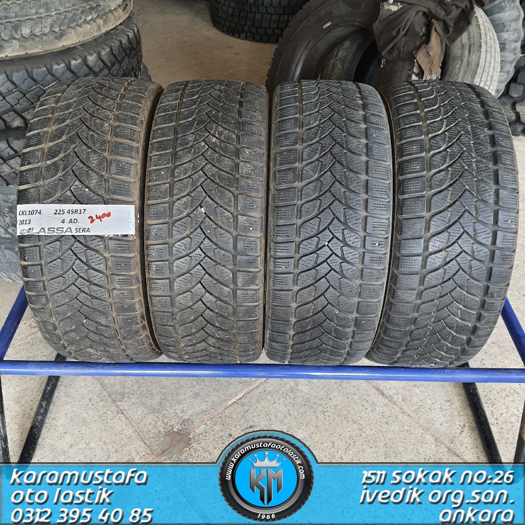 225 45 R 17 LASSA SNOWYASERA * 2013 * 4 ADET * CKL1074