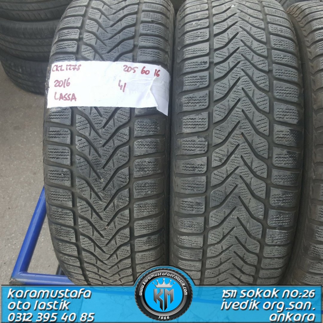 205 60 R 16 LASSA SNOWAYS3 EXLOAD 96H * 2016 * 4 ADET * CKL1278