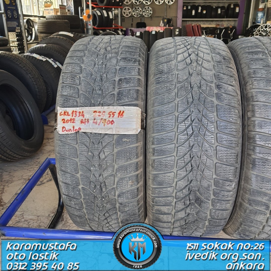 225 55 R 16 DUNLOP RFT 95H * 2012 * 4 ADET * CKL1334