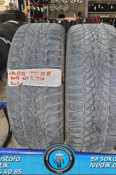 225 55 R 16 DUNLOP RFT 95H * 2012 * 4 ADET * CKL1334