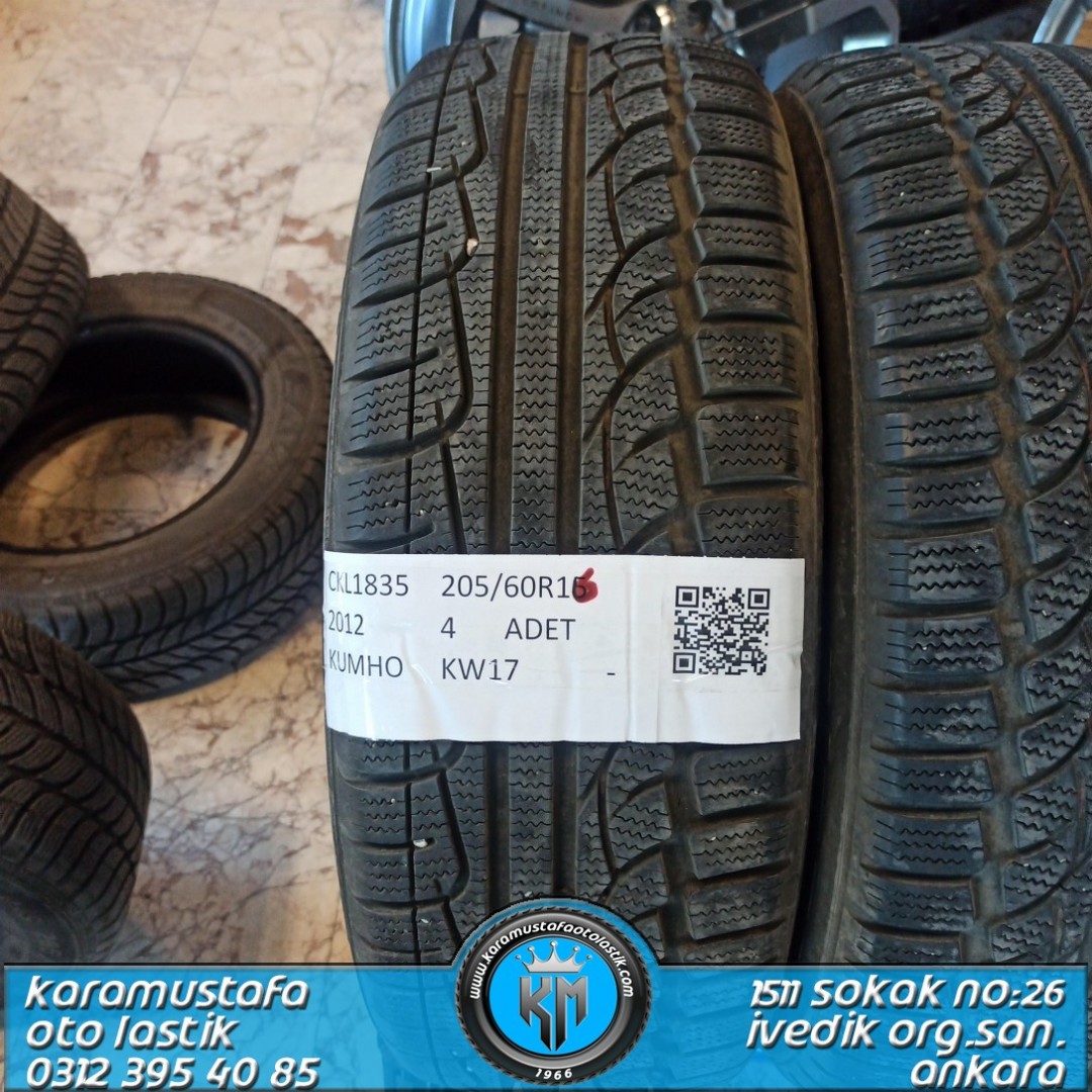 205 60 R 16 KUMHO KW17 96H * 2012 * 4 ADET * CKL1835
