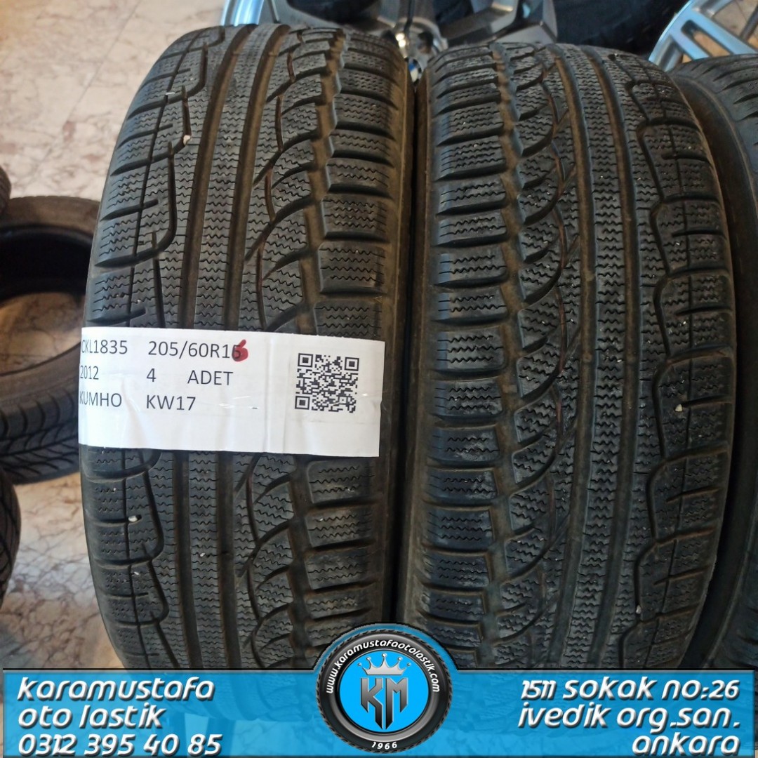 205 60 R 16 KUMHO KW17 96H * 2012 * 4 ADET * CKL1835