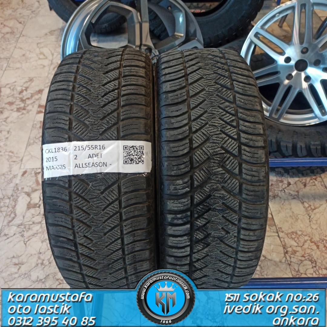 215 55 R 16 MAXXIS ALLSEASON * 2015 * 2 ADET * CKL1836