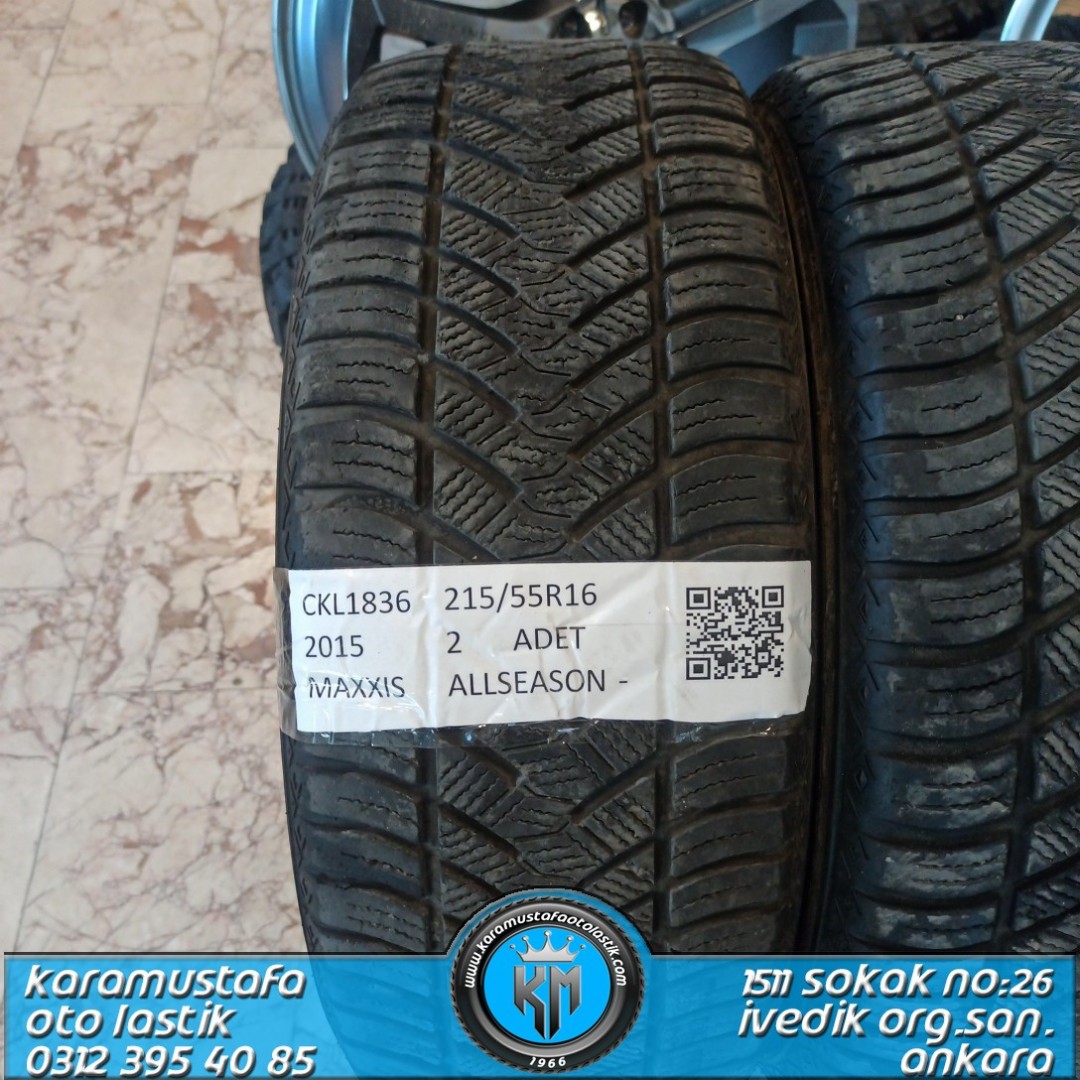 215 55 R 16 MAXXIS ALLSEASON * 2015 * 2 ADET * CKL1836