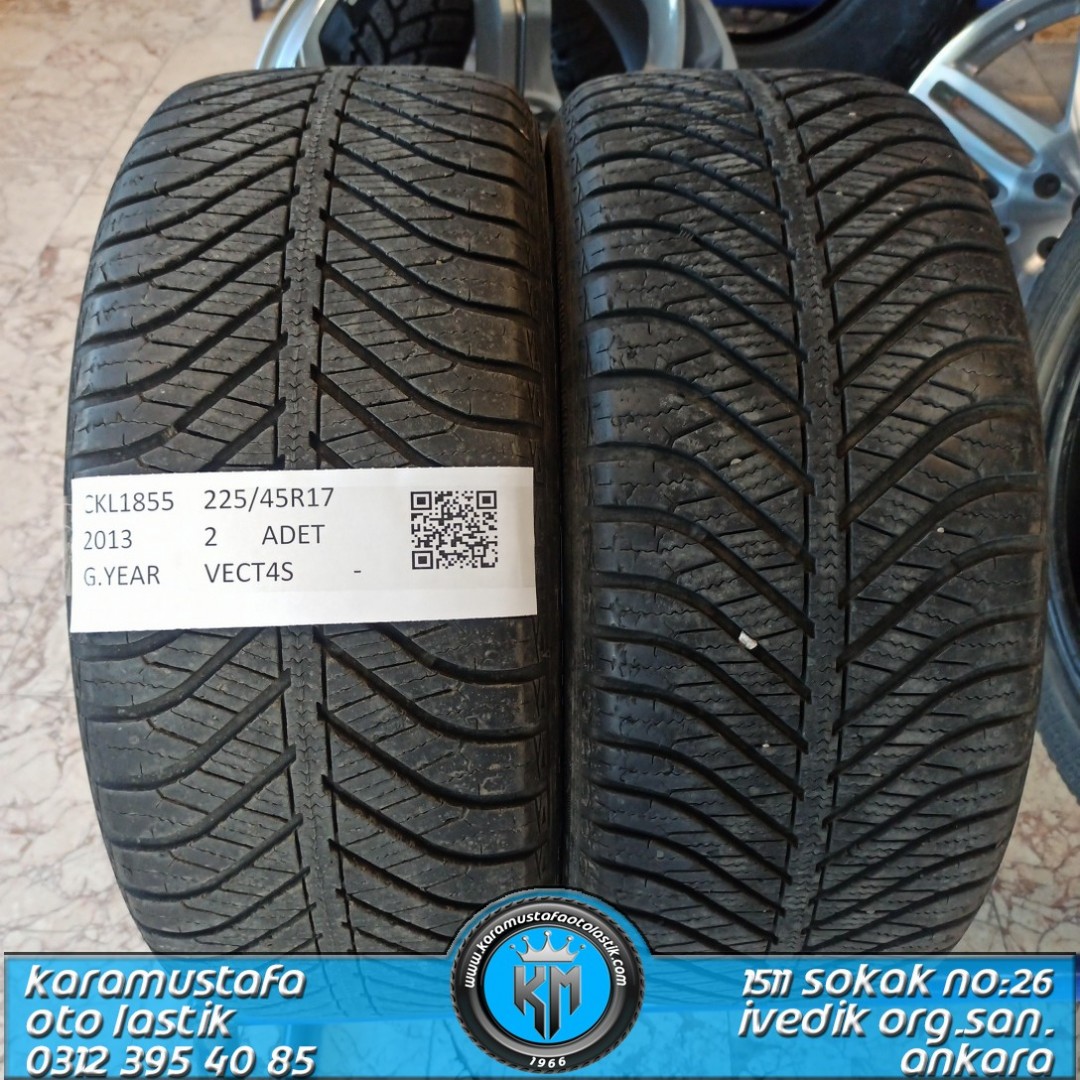 225 45 R 17 GOODYEAR VECTOR4S * 2013 * 2 ADET * CKL1855