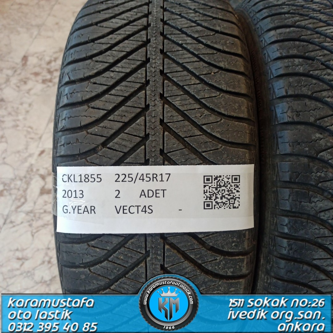 225 45 R 17 GOODYEAR VECTOR4S * 2013 * 2 ADET * CKL1855