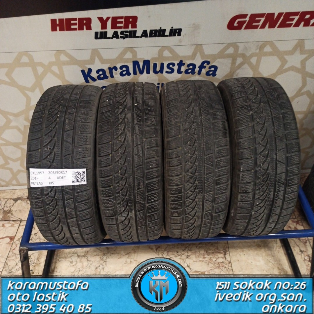 205 50 R 17 PETLAS W651 * 2014 * 4 ADET * CKL1957
