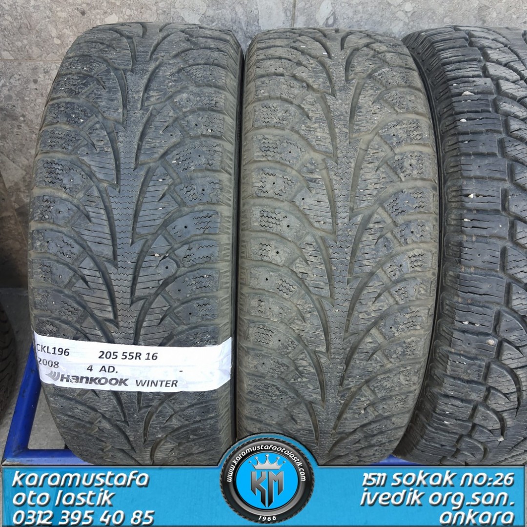 205 55 R 16 HANKOOK WINTER 91T * 2008 * 4 ADET * CKL196