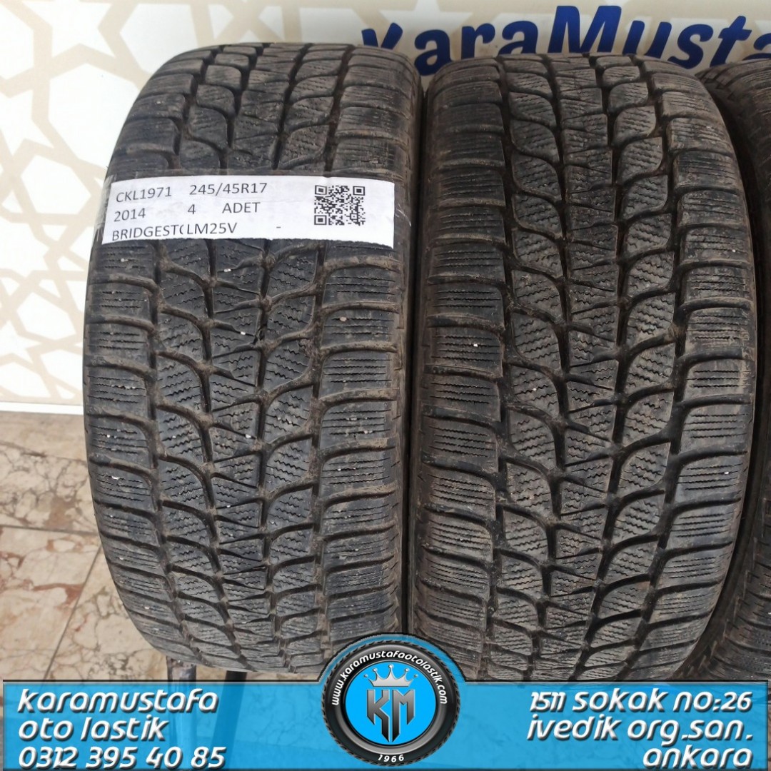 245 45 R 17 BRIDGESTONE M25V * 2014 * 4 ADET * CKL1971