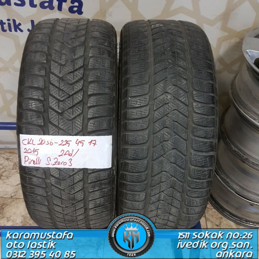 225 45 R 17 PIRELLI SZ3 * 2015 * 2 ADET * CKL2036