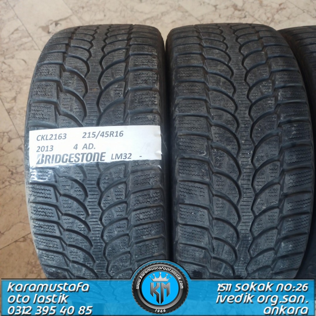 215 45 R 16 BRIDGESTONE LM32 93H * 2013 * 4 ADET * CKL2163