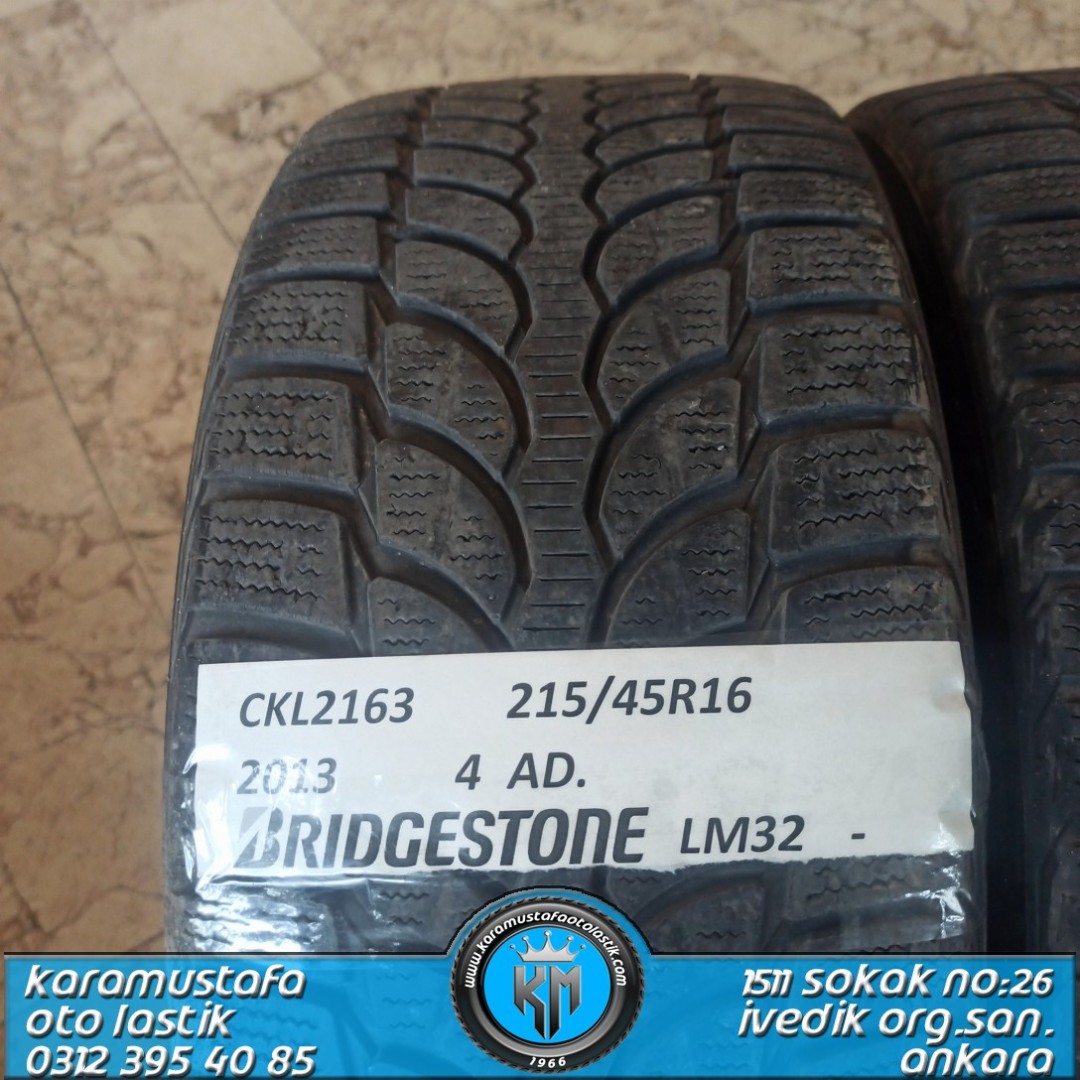 215 45 R 16 BRIDGESTONE LM32 93H * 2013 * 4 ADET * CKL2163