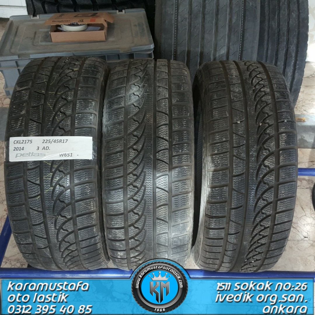 225 45 R 17 PETLAS W651 * 2014 * 3 ADET * CKL2175