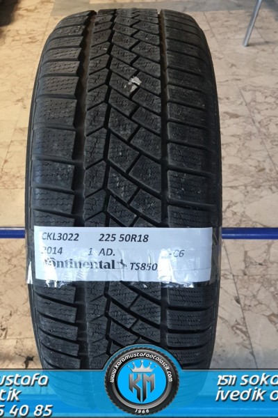 225 50 R 18 CONTINENTAL TS850 RFT  * 2014 * 1 ADET * CKL3022