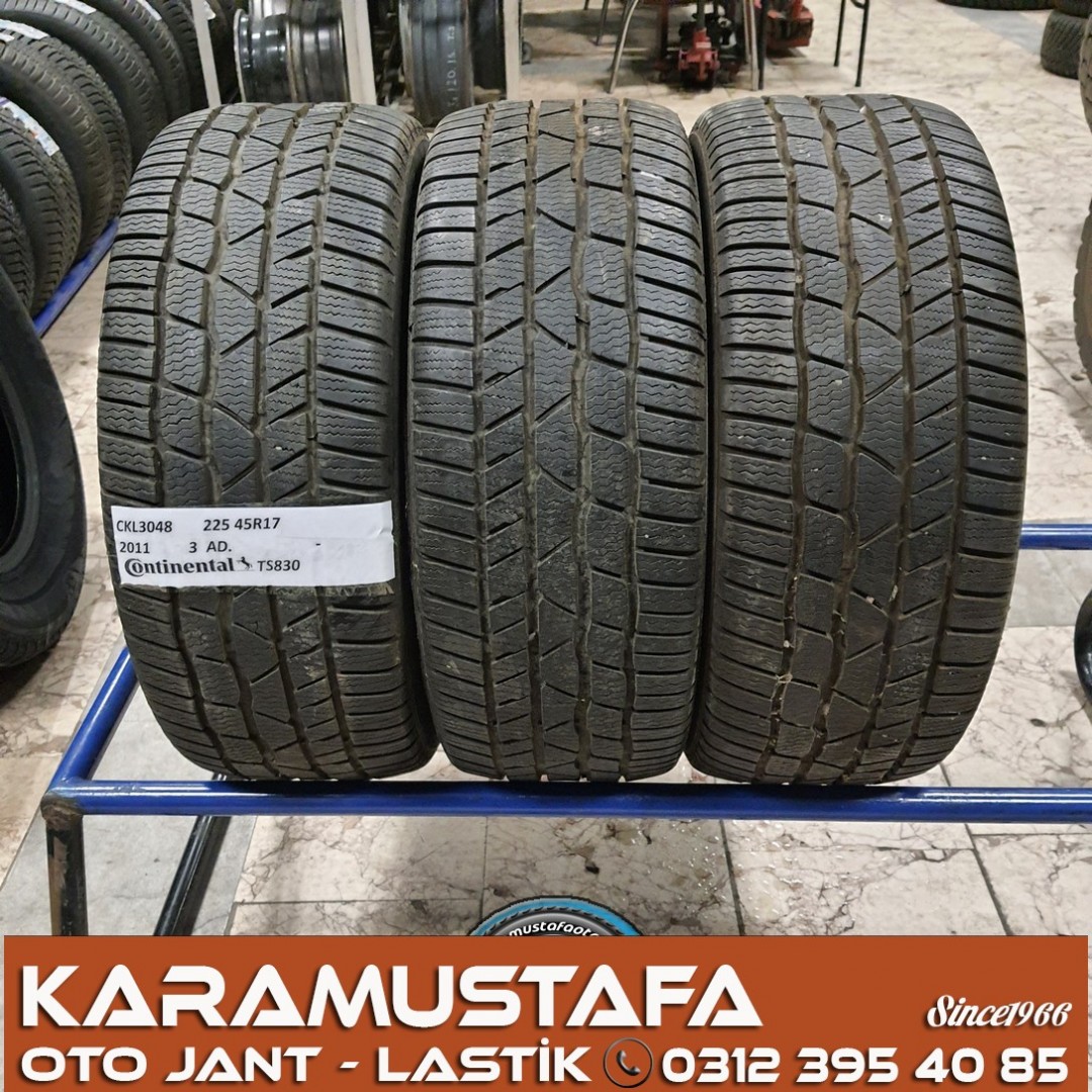 225 45 R 17 CONTINENTAL TS830 * 2011 * 3 ADET * CKL3048