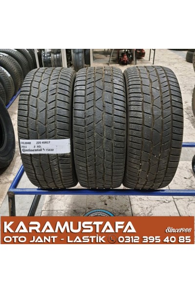 225 45 R 17 CONTINENTAL TS830 * 2011 * 3 ADET * CKL3048