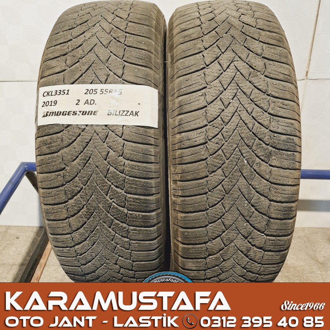 205 55 R 16 BRIDGESTONE BLIZAK 91T * 2019 * 2 ADET * CKL3351