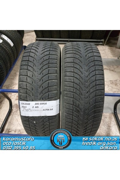 205 55 R 16 MICHELIN ALPIN A4 91T * 2013 * 2 ADET * CKL3542