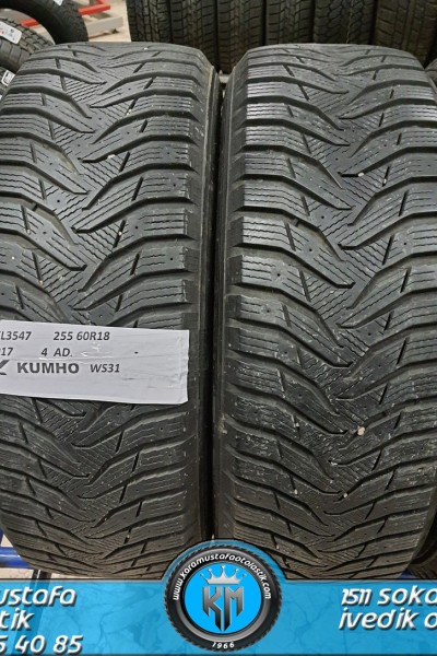 255 60  R 18 KUMHO WS31 * 2017 * 4 ADET * CKL3547