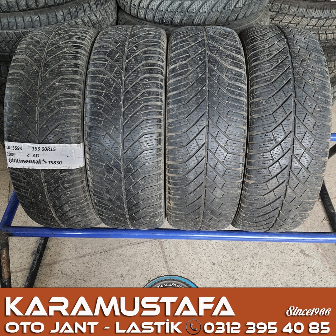 195 60 R 15 CONTINENTAL TS830 88T * 2009 * 4 ADET * CKL3599