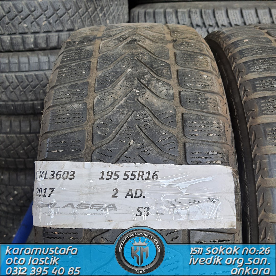 195 55 R 16 LASSA S3 87H * 2017 * 2 ADET * CKL3603
