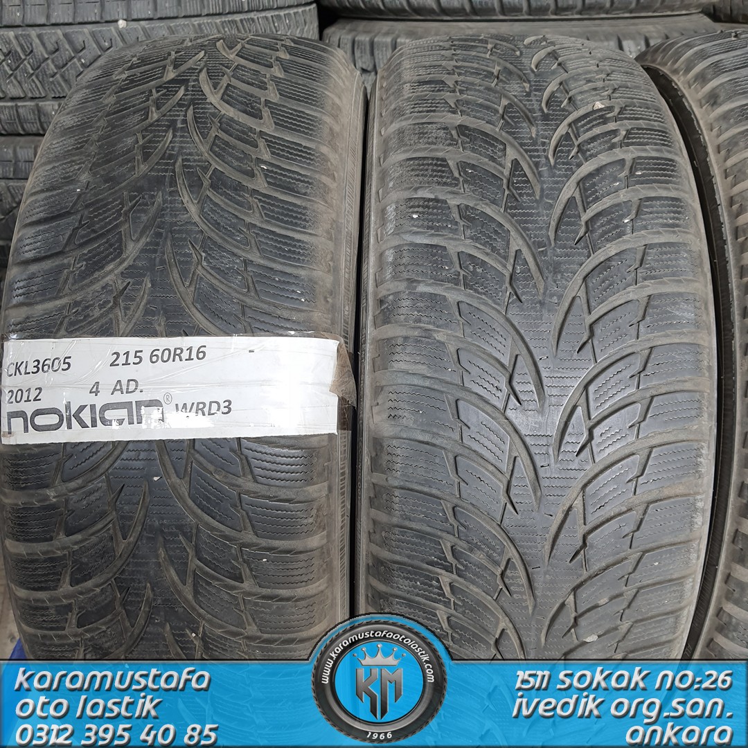 215 60 R 16 NOKIAN WRD3 99H * 2012 * 4 ADET * CKL3605