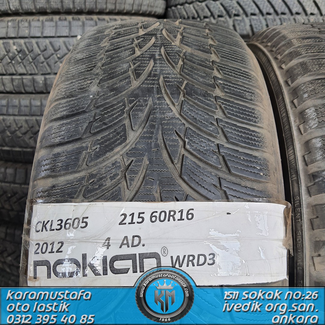 215 60 R 16 NOKIAN WRD3 99H * 2012 * 4 ADET * CKL3605