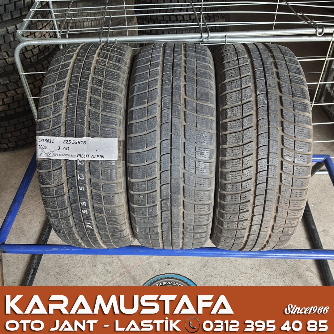 225 55 R 16 MICHELIN PILOT ALPIN 95H * 2005 * 3 ADET * CKL3611