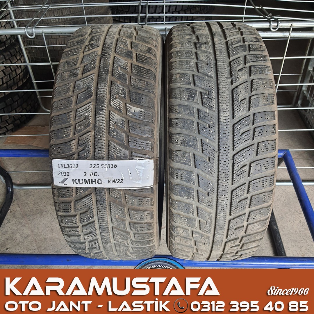 225 55 R 16 KUMHO KW22 95H * 2012 * 2 ADET * CKL3612