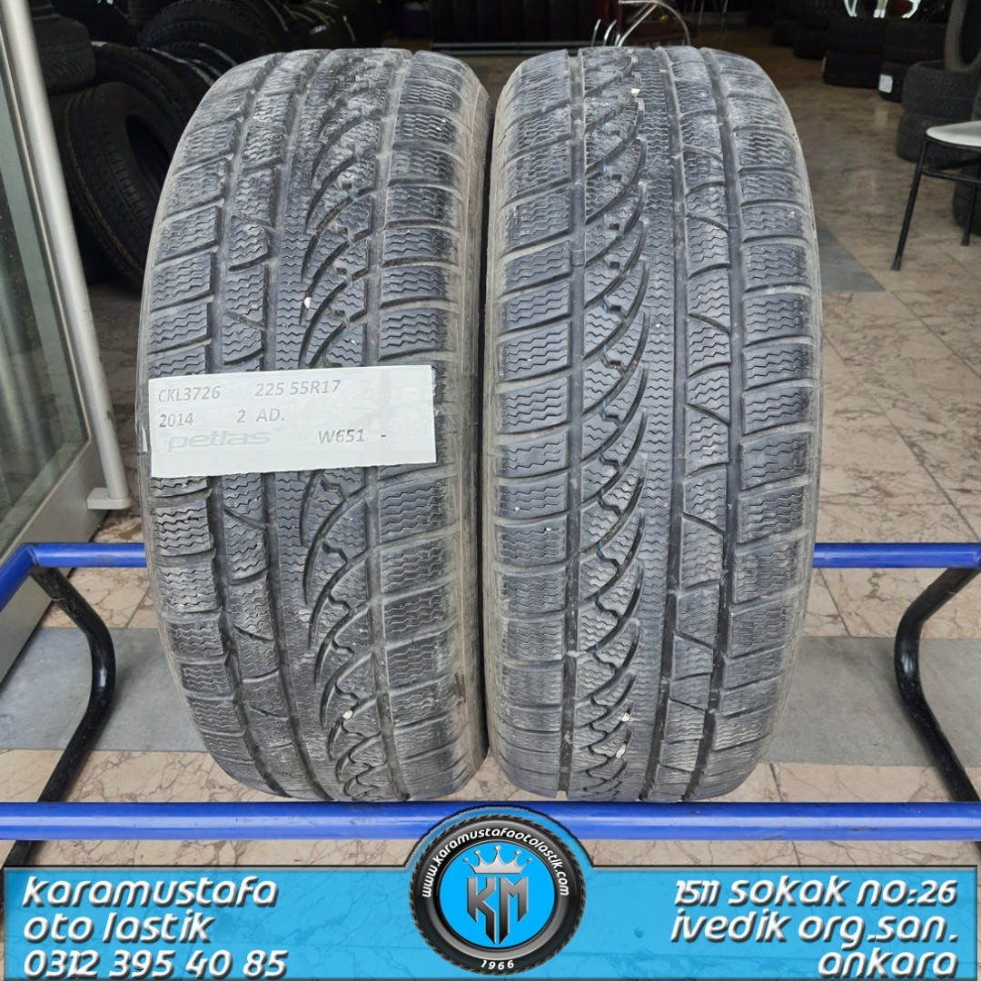 225 55 R 17 PETLAS W651 97H * 2014 * 2 ADET * CKL3726