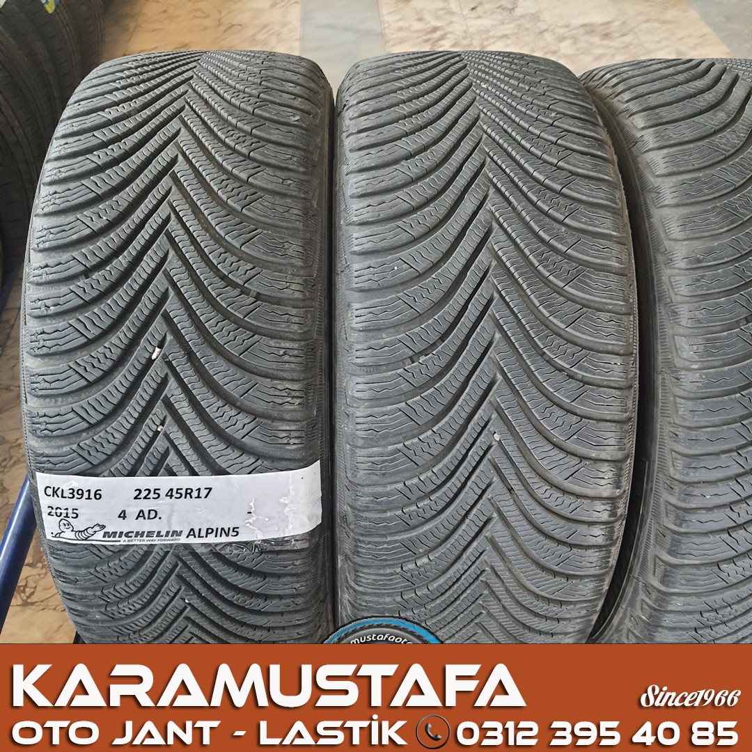 225 45 R 17 MICHELIN ALPIN5 * 2015 * 4 ADET * CKL3916