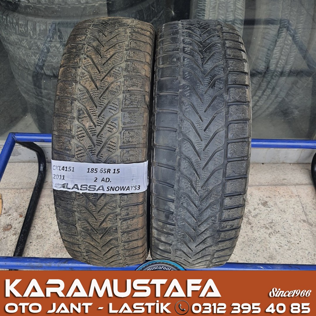 185 65 R 15 LASSA SNOWAYS3 88T * 2011 * 2 ADET * CKL4151