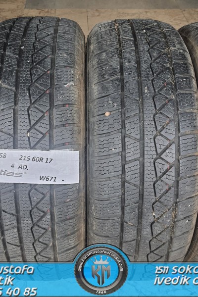 215 60 R 17 PETLAS W671 100H * 2016 * 4 ADET * CKL4168