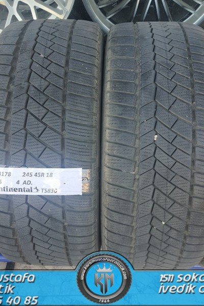245 45 R 18 CONTINENTAL TS830 RFT 100V * 2016 * 4 ADET * CKL4178