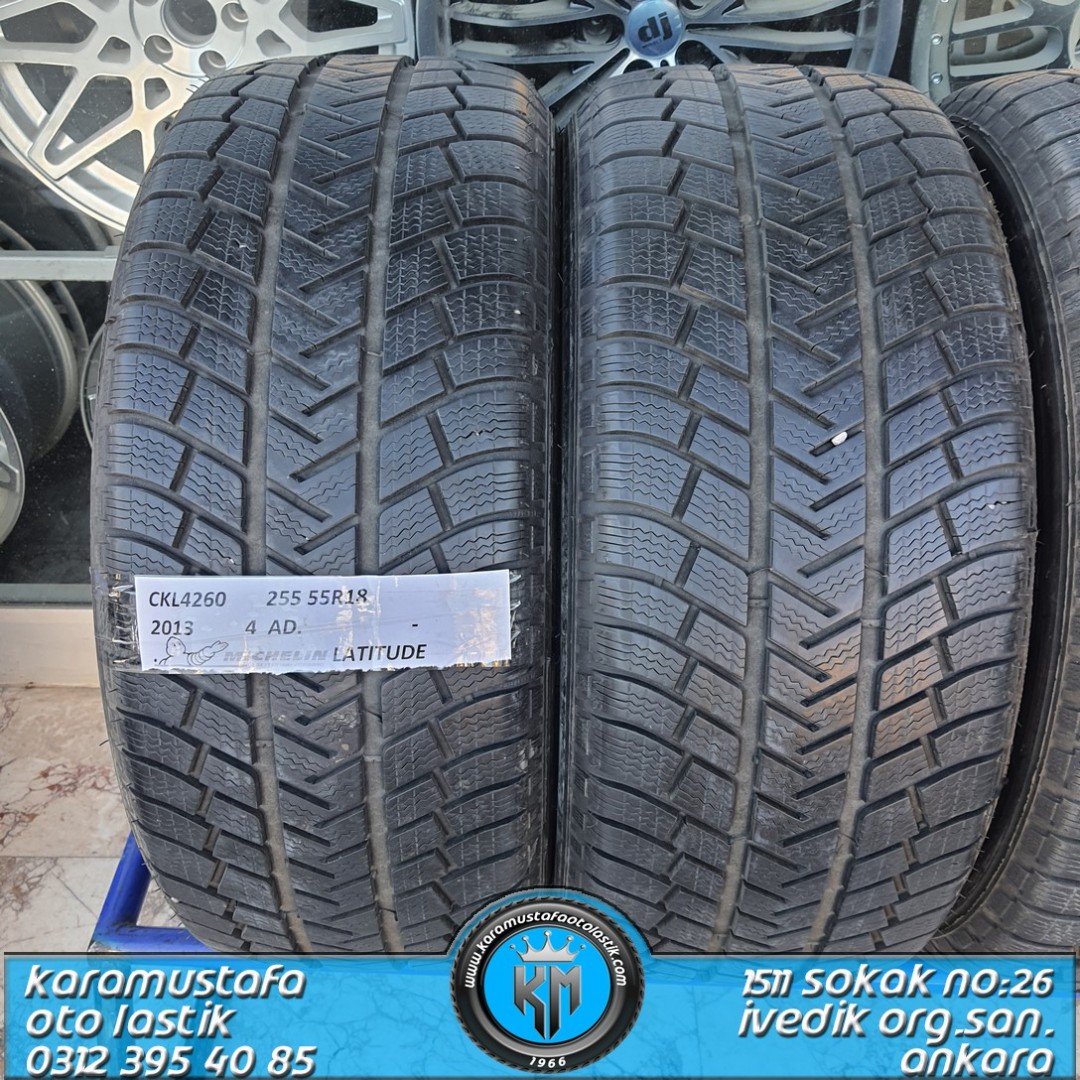 255 55 R 18 MICHELIN LATITUDE 105H * 2013 * 4 ADET * CKL4260